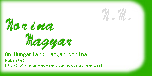norina magyar business card